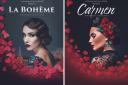 Posters of Carmen and La Boheme by Ukrainian National Opera
