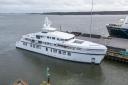 Top-secret multi-million pound superyacht spotted moored in Poole Harbour