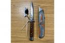 A selection of blades were seized by armed police officers in Littlemoor
