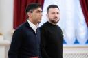 Rishi Sunak visited President Zelensky in Kyiv to announce a major new package of military aid last month (Stefan Rousseau/PA)