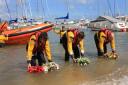 25 May 2014 Lyme Regis Harbour
Blessing of the Boats, placing wreaths in the sea (25154691)