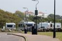 Travellers at East Cliff earlier this year