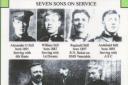 A page in the Bournemouth Graphic featuring the seven Still brothers who were all serving in 1915, aged at the time from 17 to 27
