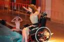 WATER SHOW: Sue Austin doing a live underwater wheelchair performance