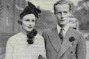 IN HAPPIER TIMES: William Rhodes-Moorhouse and with his wife Amalia on their wedding day