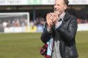 Mark Molesley claps the Weymouth fans after his unveiling