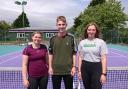 From left: Weymouth tennis players Abbie Tyler, Rhys Halcrow and Sophia Hurrion