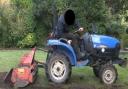 This blue tractor was stolen from a Dorset business, Dorset Police say. Picture: Dorset Police