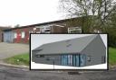 The existing centre which the organisation say is no longer suitable, and inset, how the new ballet and dance centre might look