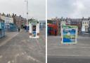 How the bus information kiosk on Weymouth seafront will look (two views)