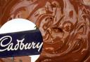 Cadbury reveals Easter chocolate range for 2022 with 14 new items - See the list. (Background - Melted chocolate. Credit: Canva. Circle - Cadbury logo. Credit: PA)