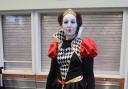 Jenny Coomer, Science Teacher, as Queen of Hearts, Westfield Arts College, Weymouth