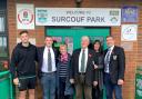 Surcouf family from left: George Foot, grandson and first XV vice-captain, Josh Foot, grandson, Sandie Surcouf, Lloyd Surcouf, Sher Foot, daughter, Tony Foot, club chairman and son-in-law