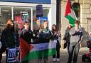Students walked out of Thomas Hardye to join a rally for Palestine