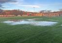 St Mary's Field has become waterlogged after Storm Henk