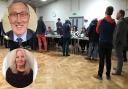 Winning by-election candidates Peter and Joanna Dickenson and the count at Preston