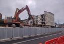 The old council offices at North Quay in Weymouth have almost complexly been torn down