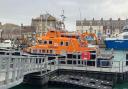 The regular lifeboat in Weymouth harbour is currently under going maintenance work in Poole