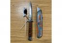 A selection of blades were seized by armed police officers in Littlemoor