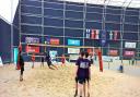 INSPIRED: All the students enjoyed meeting beach volleyball star Kirk Pitman on the day