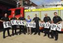 Weymouth firefighters give their backing to the Treats for Troops campaign