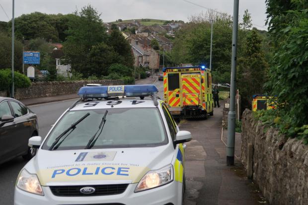 Dorset Echo: Emergency services at the scene of A353 Preston Road, Weymouth after a man's body was found on Monday, June 21. Picture: Dorset Echo