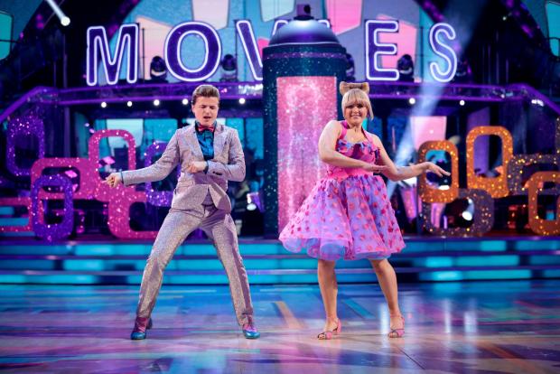 Dorset Echo: Nikita Kuzmin, Tilly Ramsay during the live show of BBC One's Strictly Come Dancing 2021 on Saturday. Credit: PA