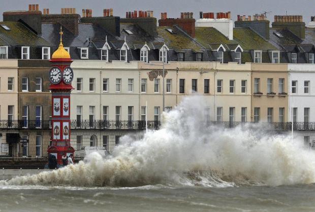 Dorset Echo: Graphic showing potential effects of rising sea levels on Weymouth seafront