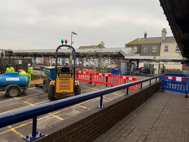 Works at Weymouth Railway Station