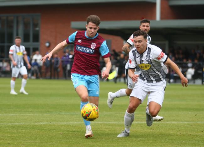 Terras' striker Brad Ash, left, is back in training after an ankle injury        Picture: MARK PROBIN