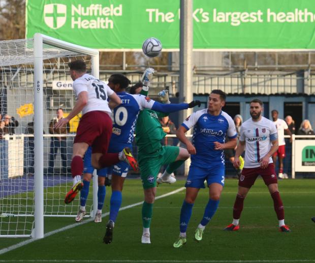 Dorset Echo: Weymouth pressured Eastleigh from a number of corners in the first half Picture: MARK PROBIN