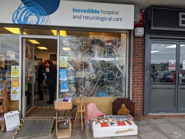Dorset Echo: Another shop window that was previously damaged at Littlemoor Shopping Centre