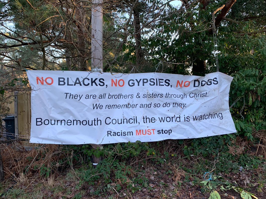 Police investigate banner on Boundary Lane in Dorset