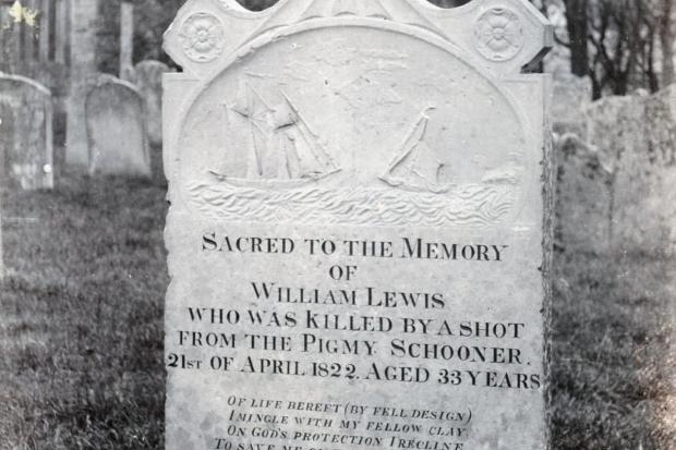 William Lewis's headstone