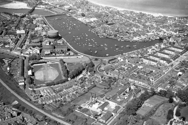Aerial view of Weymouth 1959