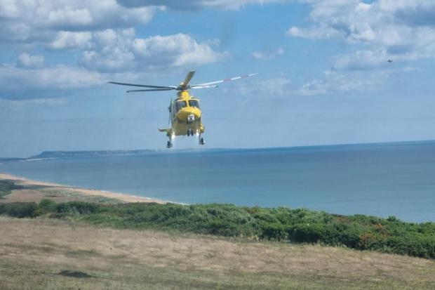 Air ambulance at scene of coast road crash May 7 Picture: Quentin Parsons