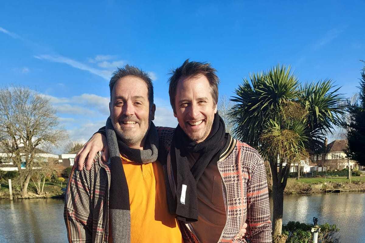 Vic Irvine, left, with his close friend Chesney Hawkes