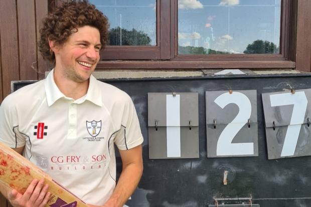 Sam Challis scored 127 not out to help beat Sherborne Seconds 			                Picture: SAM GOOD