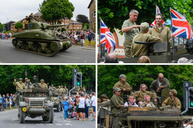 Large crowds turn up to watch WW2 vehicles roll through Dorchester. Pictures by Graham Hunt Photography.