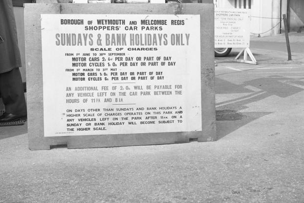 Dorset Echo: Weymouth parking charges in the 1960s
