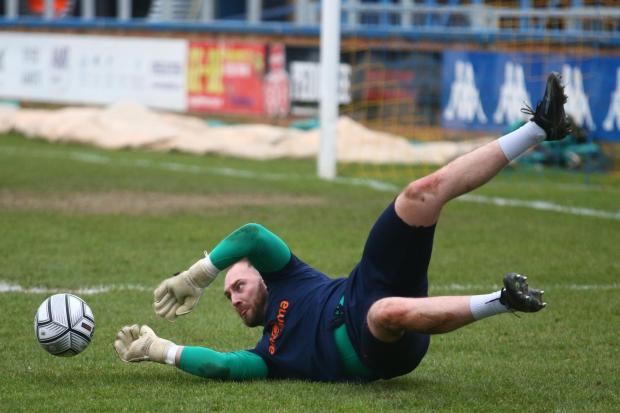 Ex-Weymouth keeper Ross Fitzsimons kept a clean sheet on his Europa Conference League debut Picture: MARK PROBIN