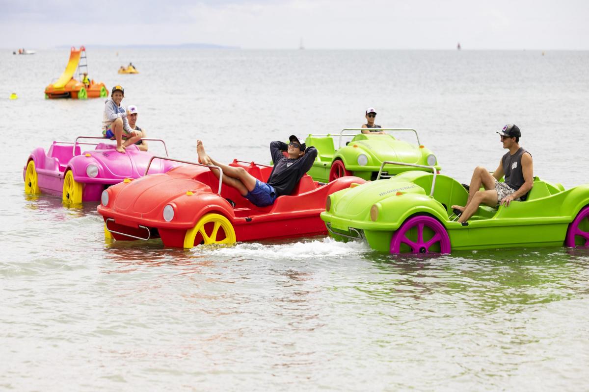 The 'sea cars' at Studland. Picture: BNPS.