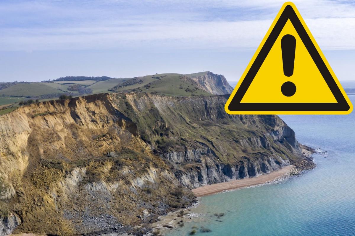 Landslip at Thorncombe Beacon on the Jurassic Coast last year - the largest cliff fall for 60 years. Picture: PA