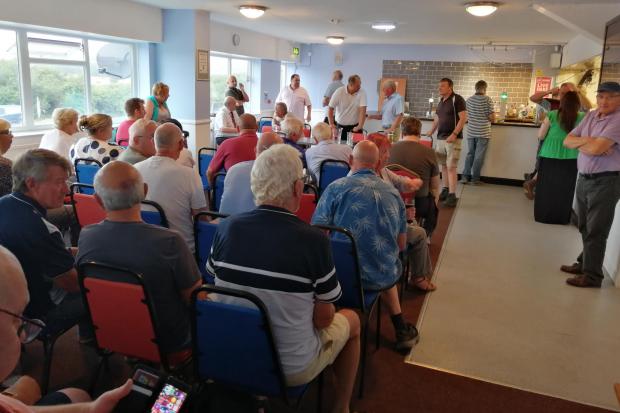 A large crowd of supporters turned out for the fans' forum at Weymouth
