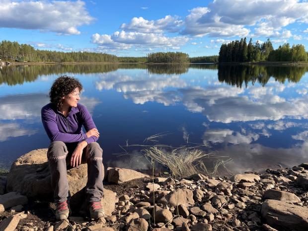 Dorset Echo: Undated handout Photo of Sarah sitting by a lake in Dalarna.  See PA Feature TRAVEL Sweden.  Image credit should be: PA Photo/Renato Granieri.  WARNING: This image may only be used to accompany PA Feature TRAVEL Sweden.