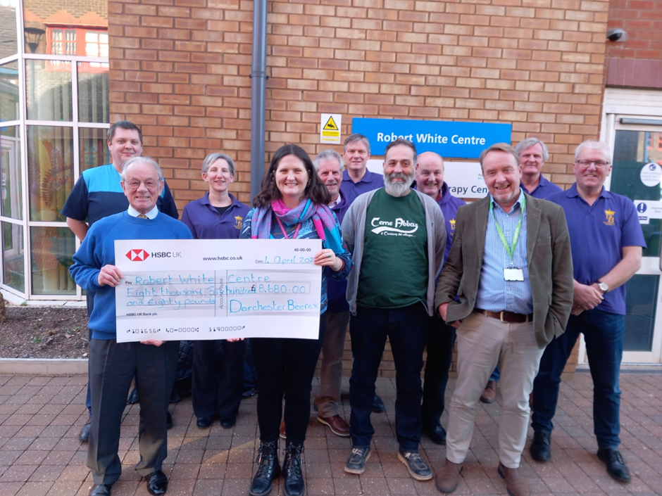 Dorchester Beerex donates cheque to cancer care centre - Vimarsana News