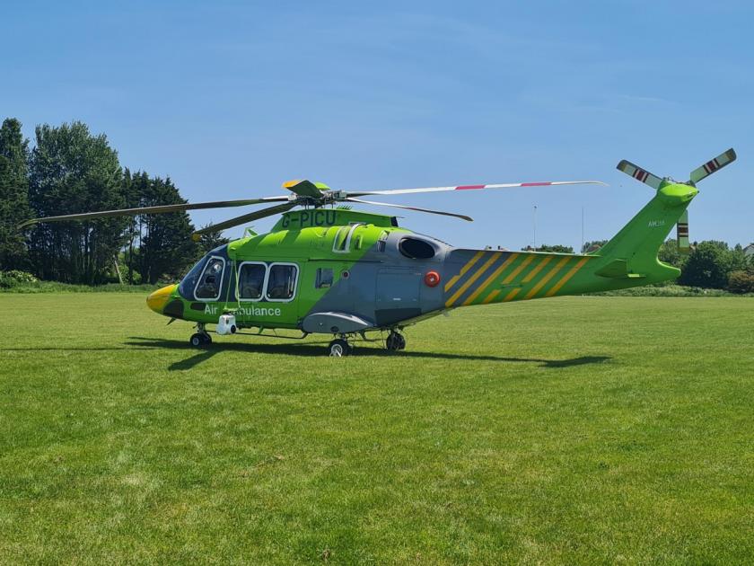 Weymouth: Dorset and Somerset Air Ambulance at rugby club
