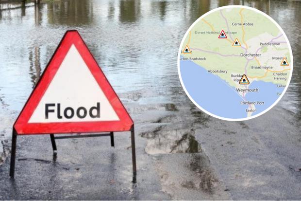 Flood alerts in place across Dorset