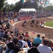 A world championship event at Harbourside Park cycle speedway track in Poole