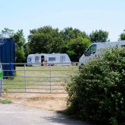 First travellers in the transit camp at Piddlehinton - 170714, Picture GRAHAM HUNT HG12205.